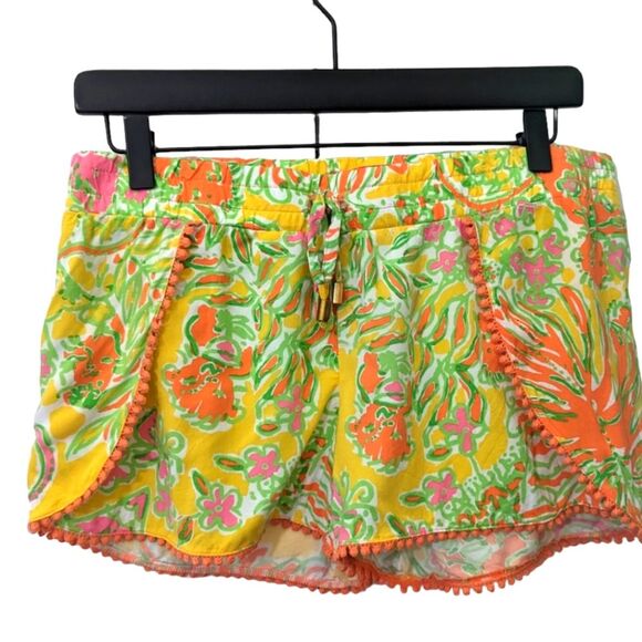 Women's Lily Pulitzer for Target Colorful Floral PomPom Challis Shorts, Small - Picture 1 of 5